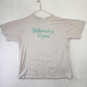 Vintage Miller Williamsburg Virginia T-Shirt XL Speckled Heather Made in USA 90s